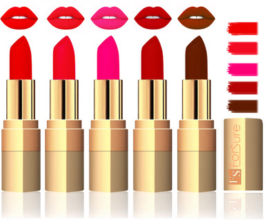 

Forsure Extra Soft & Smooth Velvet Matte Lip Color Combo(Sweet Red, Peach, Coffee, Brown, Light Brown)