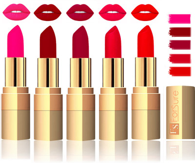

Forsure Extra Soft & Smooth Velvet Matte Lip Color Combo(Peach,Maroon,Plum,Sweet Red,romantic Red)