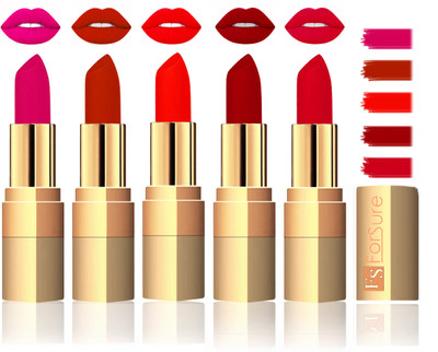 

Forsure Extra Soft & Smooth Velvet Matte Lip Color Combo(Purple, Hot Red, Maroon, mauve, Fast Red)