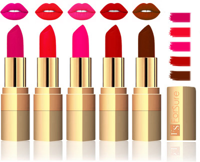 

Forsure Extra Soft & Smooth Velvet Matte Lip Color Combo(Purple, Peach, Coffee, Brown, Light Brown)
