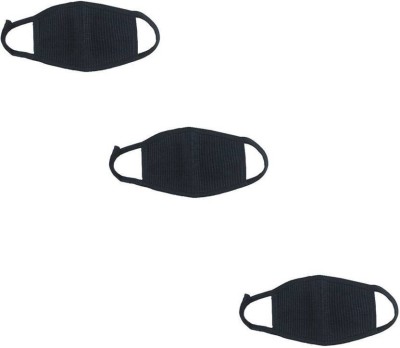 MAAHI ENTERPRISES Dust Anti Pollution Protect Face Mask Mouth & Nose Respirator (Pack Of 3) Black MAAHI(Black, Free Size, Pack of 1)