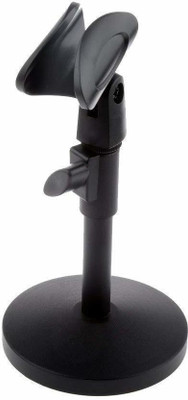 

Frocel Microphone Stand | Extendable 2 Step Table Desktop Microphone Stand Holder with Metal Base Mic Clip | Studio Sound Recording | Mic Microphone Shock Mount Clip Holder Microphone stand(Black)