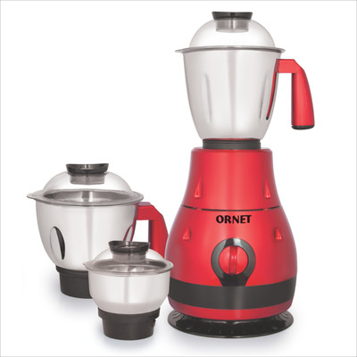 ORNET SPARK DLX 220 Mixer Grinder(Red, 3 Jars)