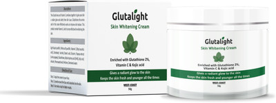 

Glutalight Glutathione, Vitamin C, Kojic Acid Skin Whitening, Brightening & Lightening Cream 50g, No Parabens, No Sulphates, No Silicone(50 g)