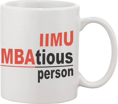 

Thirsty Guys IIMU Mbatious Person Ceramic Mug(325 ml), Multicolor