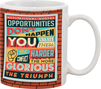 

Thirsty Guys Motivational Quote Ceramic Mug(325 ml), Multicolor