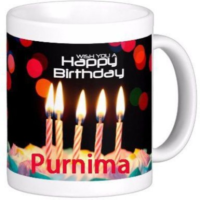 GNS PURNIMA_Best name coffee mug HBD006 Ceramic Coffee Mug(330 ml)