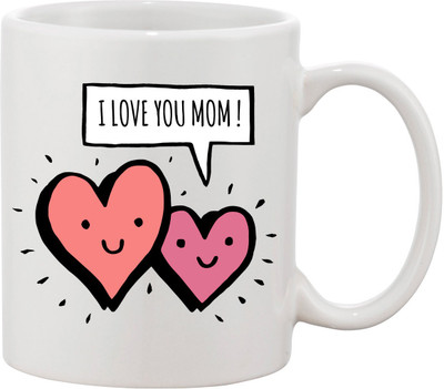 

Thirsty Guys I Love You Mom Ceramic Mug(325 ml), Multicolor