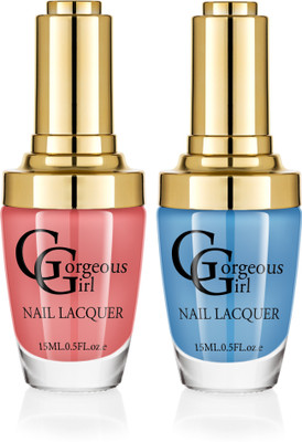 

Gorgeous Girl Glossy Nail Lacquer Ball Blue-06 & Burnt Sienna-16(Pack of 2)