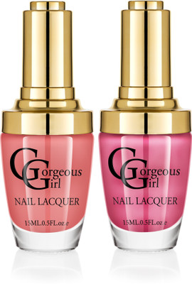 

Gorgeous Girl Glossy Nail Lacquer Flamingo Pink-07 & Burnt Sienna-16(Pack of 2)