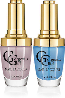 

Gorgeous Girl Glossy Nail Lacquer Ball Blue-06 & Light Gray-13(Pack of 2)