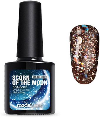 

MODELONES Scorn of the Moon Soak-Off UV / LED Nail Gel - 3D Shiny Stars & Moon, Glitter Gel, Long Lasting 2112