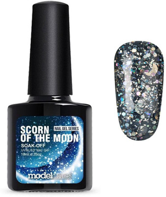 

MODELONES Scorn of the Moon Soak-Off UV / LED Nail Gel - 3D Shiny Stars & Moon, Glitter Gel, Long Lasting 2109