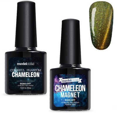 

MODELONES Chameleon Magnete Soak-off UV / LED Gel Polish (With Free Black Coat & Magnetic Stick) 3431, 3400