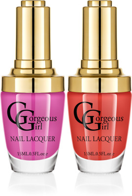 

Gorgeous Girl Glossy Nail Lacquer Candy Apple Red-12 & Big Dip'O Ruby-23(Pack of 2)