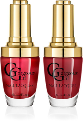 

Gorgeous Girl Glossy Nail Lacquer Deep Maroon-17 & Pale Carmine-22(Pack of 2)