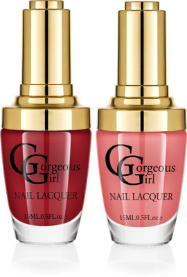 

Gorgeous Girl Glossy Nail Lacquer Burnt Sienna-16 & Deep Maroon-17(Pack of 2)