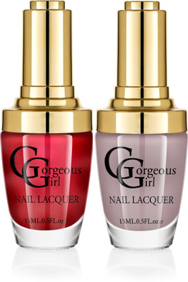 

Gorgeous Girl Glossy Nail Lacquer Shadow-14 & Pale Carmine-22(Pack of 2)