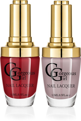 

Gorgeous Girl Glossy Nail Lacquer Shadow-14 & Deep Maroon-17(Pack of 2)