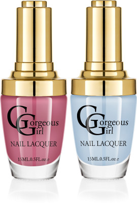 

Gorgeous Girl Glossy Nail Lacquer Non Photo Blue-05 & Red Wood-26(Pack of 2)