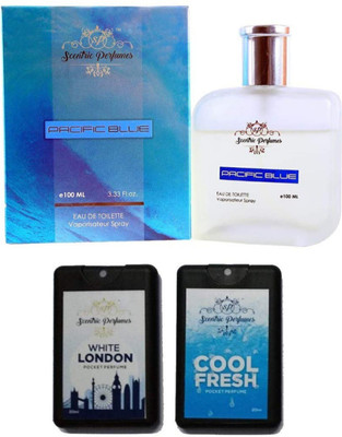 

scentric pacific blue with pocket perfume Eau de Toilette - 140 ml(For Men)