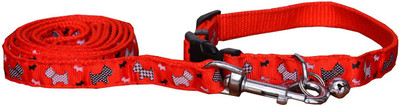 

dogii Nylon Rope 15 mm Pow Print Collar Leash for Dogs (Red) Dog Harness & Leash(, Red