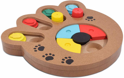 

Pets Empire Puzzle Educational Toys,Inspire Intelligence and Slow Feeders, Wooden Exercise Game with Dogs & Cats,1pcs Wooden Training Aid For Dog