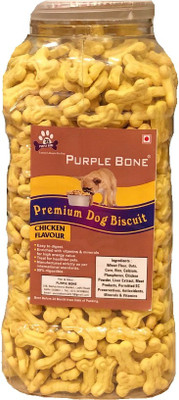 Purple Bone Dog Biscuit Jar (Egg Flavor) 900gm Egg Dog Treat(900 g)