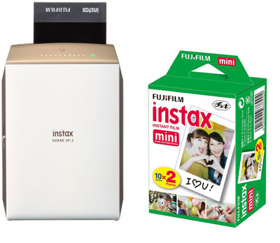 

Fujifilm Instax Share SP-2 Gold with 20 Shots Film Photo Printer(Gold)