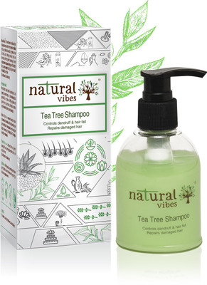 

Natural Vibes Ayurvedic Tea Tree Shampoo 150 ml ~ Controls dandruff and hairfall, repairs damaged hair(150 ml)