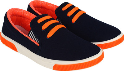 

World Wear Footwear New_453 Loafers For Men(Blue, Orange