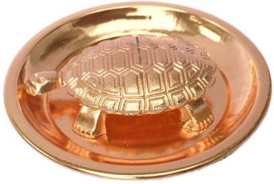 SaiHarshini Copper Feng Shui Metal Tortoise,Turtle Plate Yantra Vastu Feng Sui Decorative Showpiece  -  2 cm(Copper, Yellow)