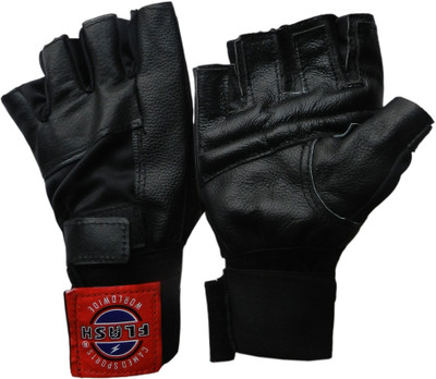 

Flash CLUB WEIGHT LIFTING GLOVES Hand Grip/Fitness Grip(Black)