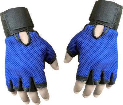 

Vellora Netted Wrist Support Gym & Fitness Gloves (, Blue