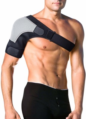 Tima Shoulder Brace with pocket for hot/cold therapy for Women & Men Shoulder Support  (Black)