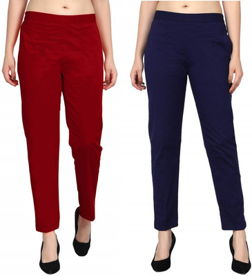 SriSaras Regular Fit Women Multicolor Trousers