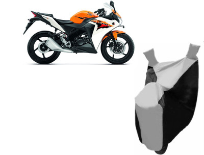 ABP Two Wheeler Cover for Honda(CBR 250R, Black, Silver)