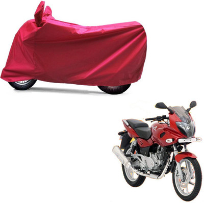 Auto Age Two Wheeler Cover for Bajaj(Pulsar 220 DTS-i, Red)
