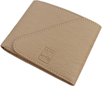WENZEST Men Casual Beige Artificial Leather Wallet(7 Card Slots)