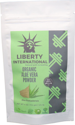 

LIBERTY INTERNATIONAL Organic Herbal Aloe Vera Powder For Smooth Hairs & Soft Skin . Skin & Hair Care C14(114 g)