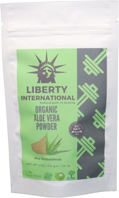 

LIBERTY INTERNATIONAL Organic Herbal Aloe Vera Powder For Smooth Hairs & Soft Skin . Skin & Hair Care C13(114 g)