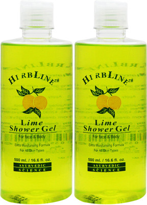 

Herbline Lime Shower Gel & Face Wash 500ml Pack Of-2(500 ml, Pack of 2)