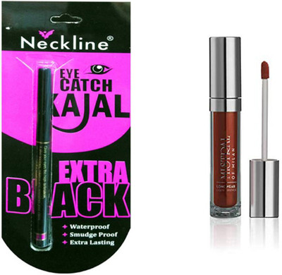 

mistral of milan long wear dawn citrus liquid lipstick and nackline kajal (Set of 2)(Set of 2)