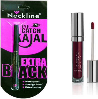 

mistral of milan long wear plum tart liquid lipstick and nackline kajal (Set of 2)(Set of 2)