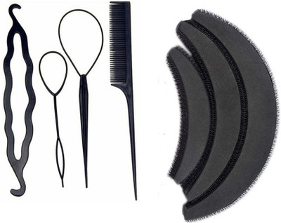 

sr enterprises hair new style combo set diy kit and volumizer [pack of 7pcs](Set of 7)