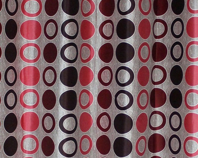 3% OFF on Dekor World 275 cm (9 ft) Polyester Long Door Curtain (Pack Of 2)(Geometric, Maroon)