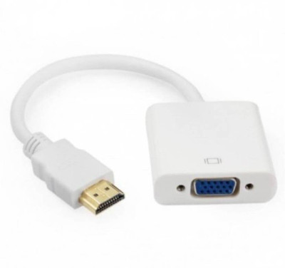 

ABC WARRIORS HDMI To VGA Audio Support Plug and Play Up to 1080P Full HD Display No External Power Required to Play NF01 HDMI Cable(Compatible with COMPUTER, TV, White, Sync and Charge Cable)