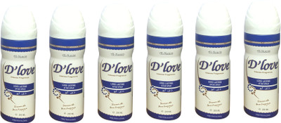 

Al Nuaim D'LOVE (PACK OF 6) Body Spray - For Men & Women(200 ml, Pack of 6)