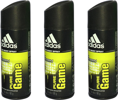 

ADIDAS PURE GAME (PACK OF 3) Body Spray - For Men(150 ml, Pack of 3)