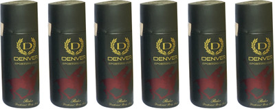 

Denver RIDER SPORTING CLUB (PACK OF 6) Deodorant Spray - For Men & Women(165 ml, Pack of 6)